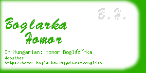 boglarka homor business card